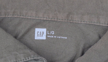 GAP Men’s Brown Cotton Short Sleeve Polo Shirt Size L
