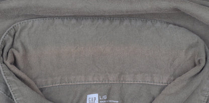 GAP Men’s Brown Cotton Short Sleeve Polo Shirt Size L