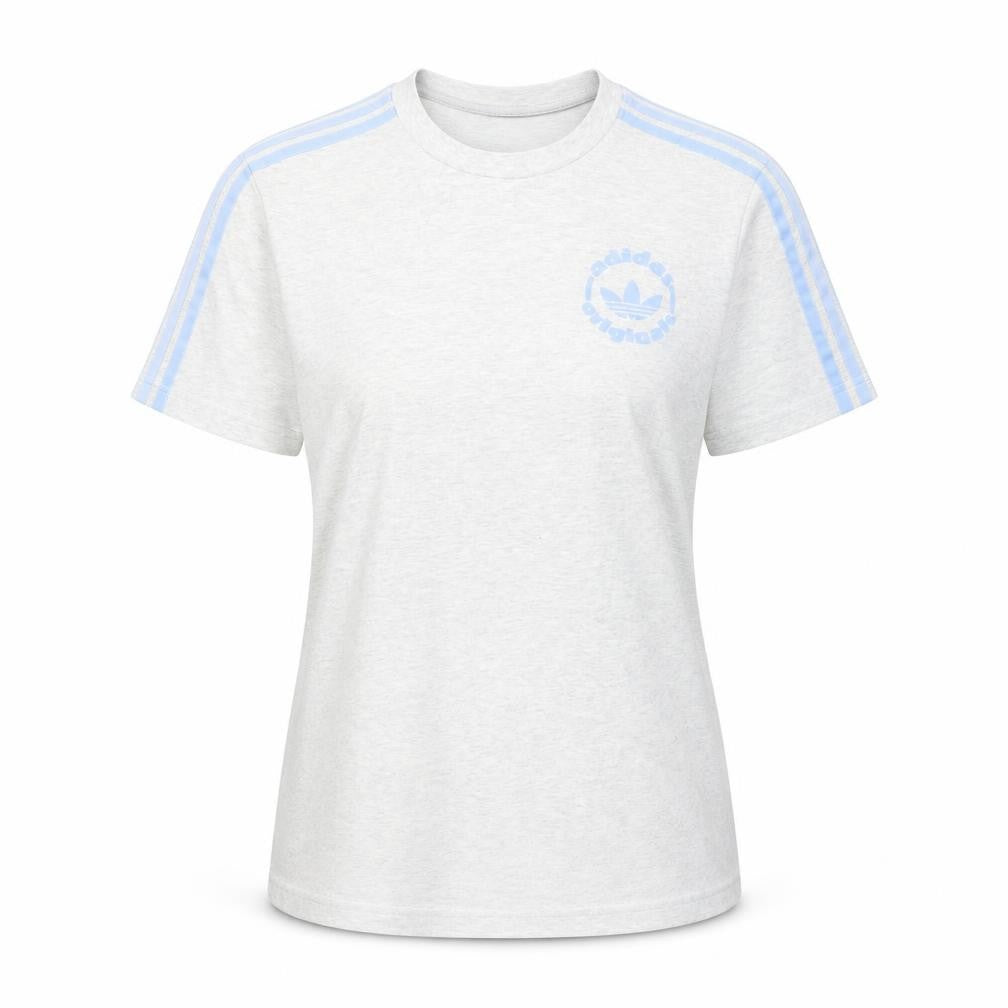 Adidas Women's Grey Short Sleeve Crew Neck Basic T-Shirt Size M