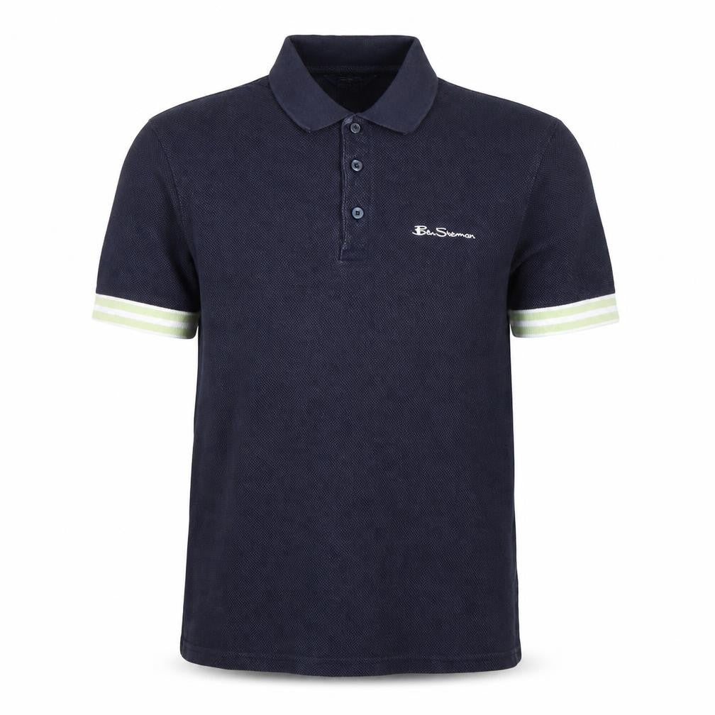 Ben Sherman Men's Blue Polo Shirt Size S 100% Cotton Casual Top