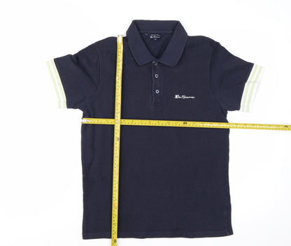 Ben Sherman Men's Blue Polo Shirt Size S 100% Cotton Casual Top