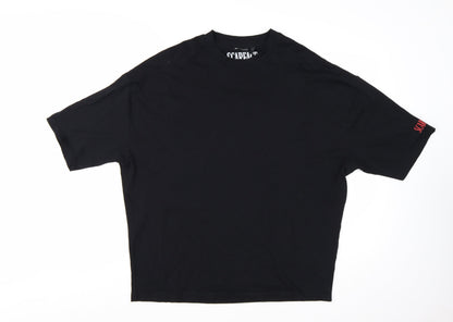 ASOS Design Women's Black Scarface T-Shirt 2XS Relaxed Fit