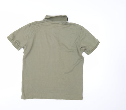 UNIQLO Mens Green Cotton Short Sleeve Polo Shirt Size S