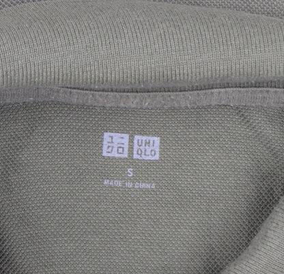 UNIQLO Mens Green Cotton Short Sleeve Polo Shirt Size S