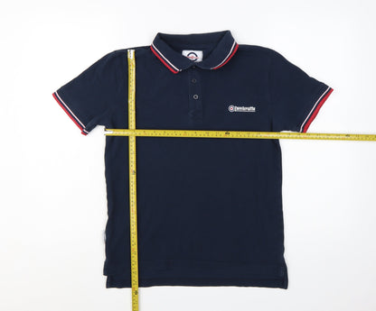 Lambretta Men's Blue Small Polo Shirt Cotton Button Down
