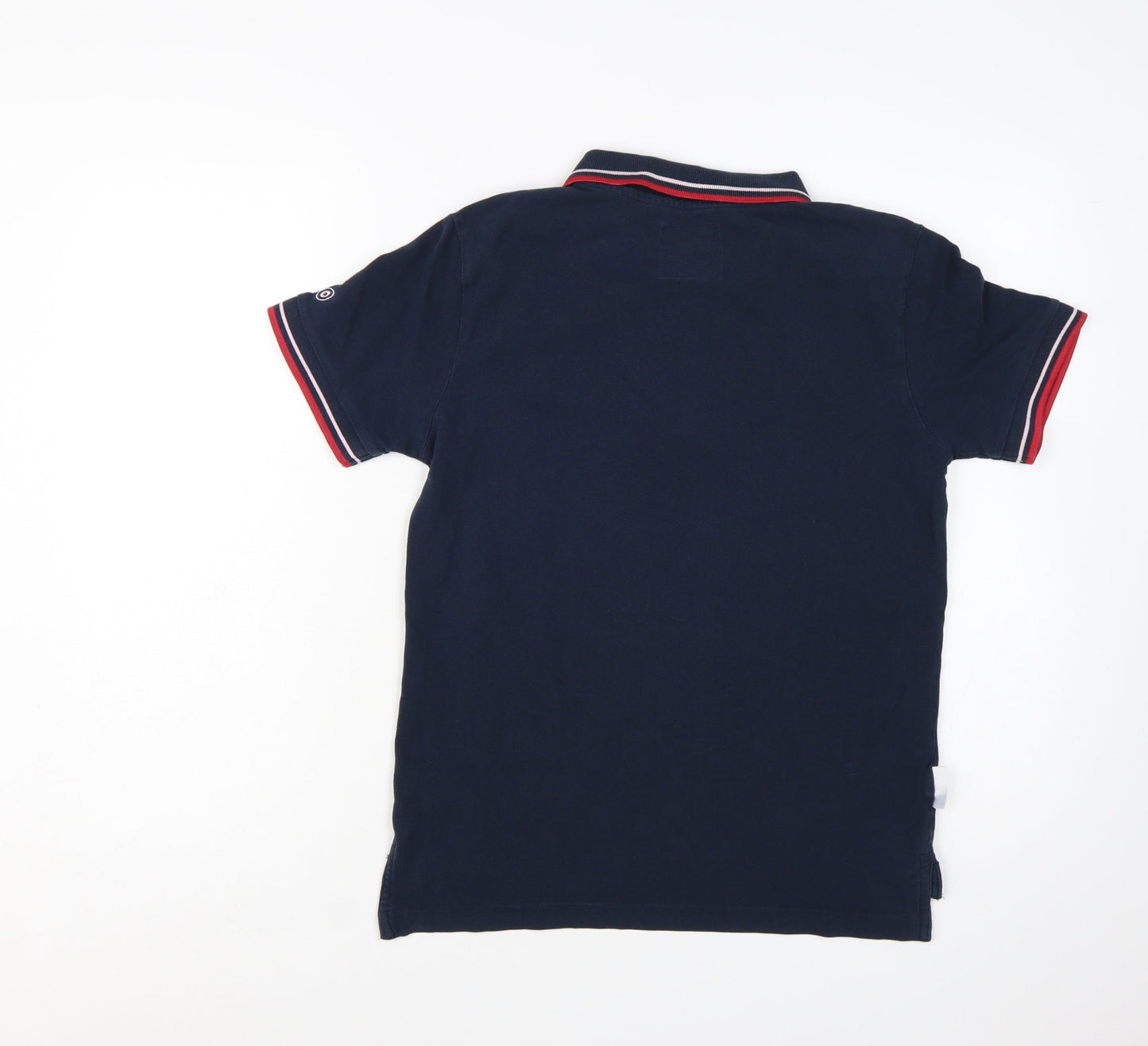 Lambretta Men's Blue Small Polo Shirt Cotton Button Down