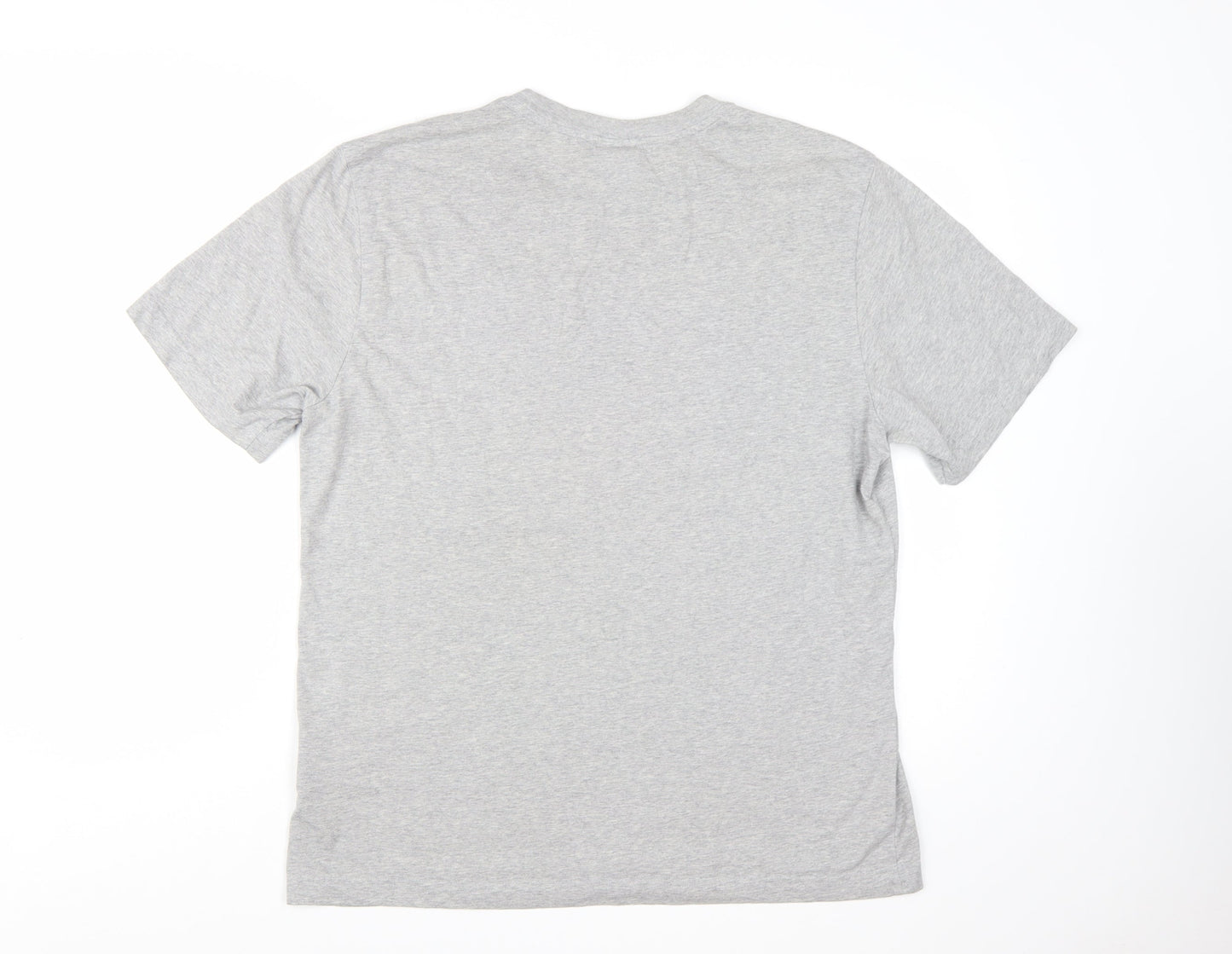 Fila Men's Grey Regular Fit Crew Neck Graphic T-Shirt XL