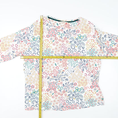 Country Rose Women's Multicoloured Floral Cotton 3/4 Sleeve T-Shirt XL