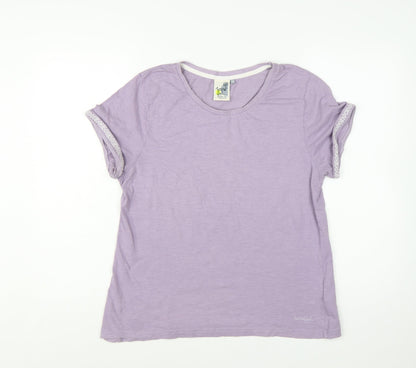 Weird Fish Women's Purple Cotton Short Sleeve T-Shirt Size 14