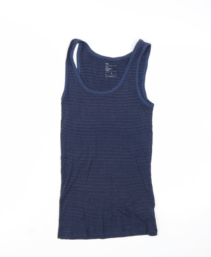 Gap Women's Blue Striped Modern Tank Top Size S Cotton Modal