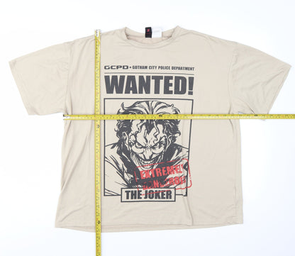 ROMWE Women’s Beige The Joker Graphic T-Shirt Size S