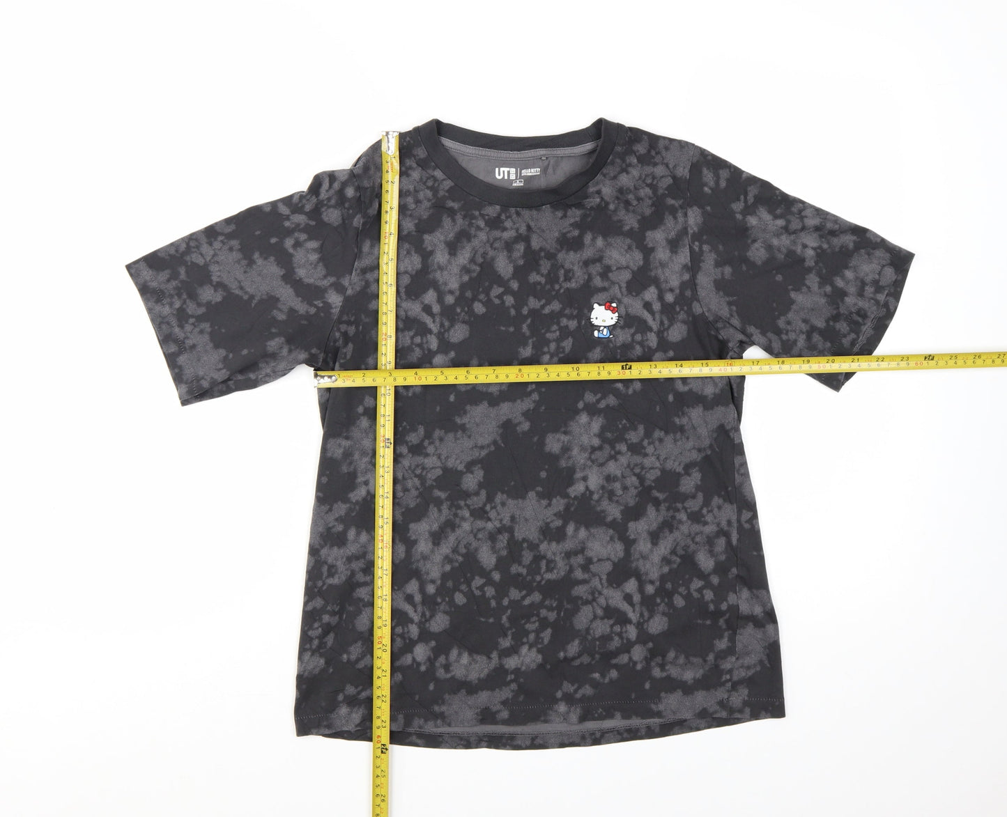 Uniqlo Women Black Hello Kitty 50th Anniversary T-Shirt Size S
