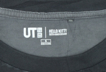 Uniqlo Women Black Hello Kitty 50th Anniversary T-Shirt Size S