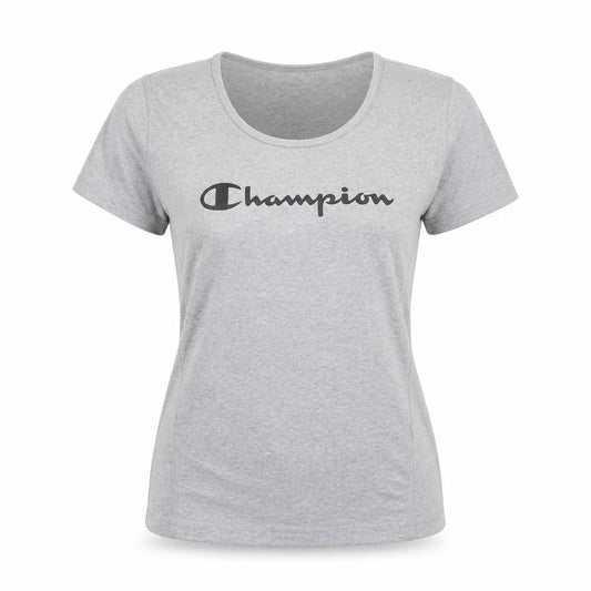 Champion Womens Grey Basic Jersey T-Shirt L Slim Fit Casual Top