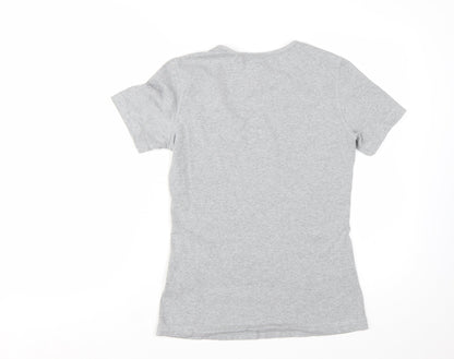 Champion Womens Grey Basic Jersey T-Shirt L Slim Fit Casual Top