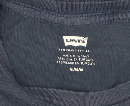 Levi's Men's Blue Graphic Logo Short Sleeve Cotton T-Shirt Size M