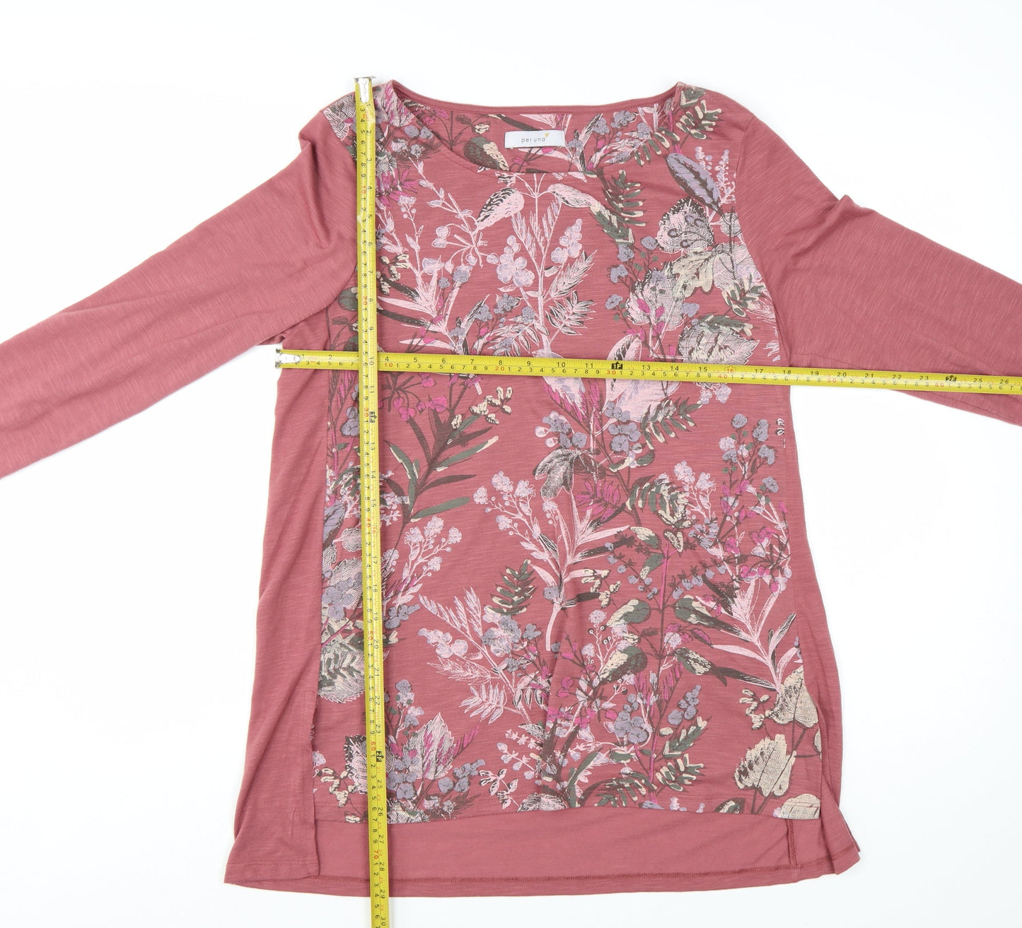 Marks and Spencer Per Una Womens Pink Floral Tunic Top Size 14