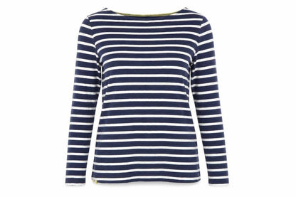 Boden Women Blue Striped Long Sleeve Cotton T-Shirt UK 10