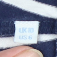 Boden Women Blue Striped Long Sleeve Cotton T-Shirt UK 10