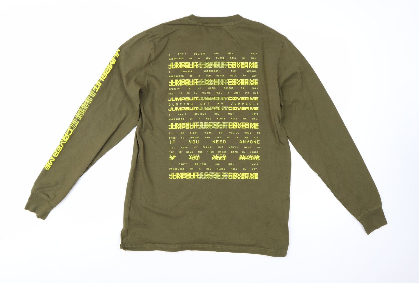 Stanley/Stella Men’s Green Long Sleeve Band Graphic T-Shirt Size M