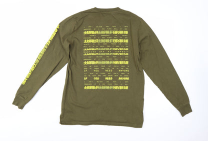 Stanley/Stella Men’s Green Long Sleeve Band Graphic T-Shirt Size M