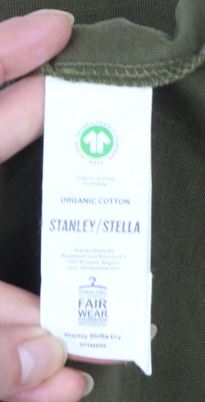 Stanley/Stella Men’s Green Long Sleeve Band Graphic T-Shirt Size M