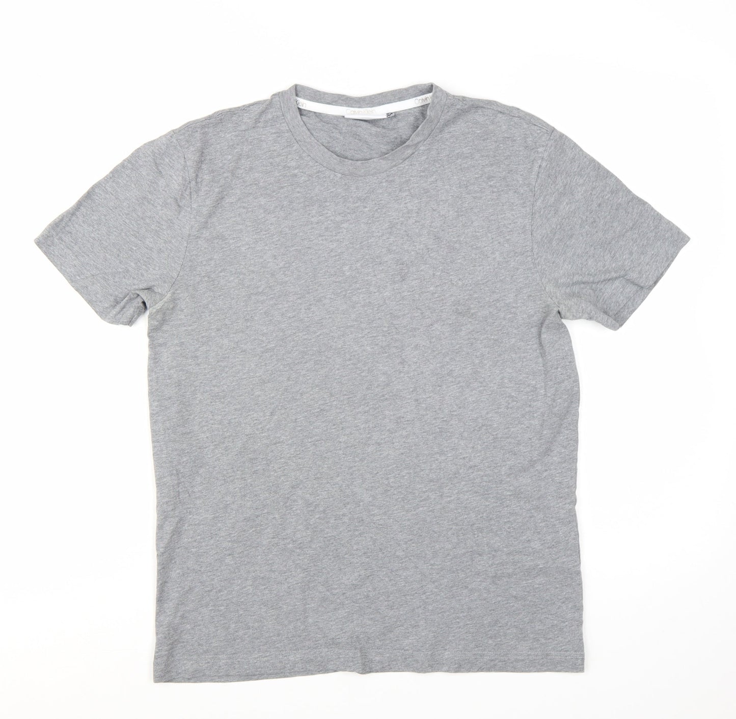 Calvin Klein Men's Grey Crew Neck Cotton T-Shirt M