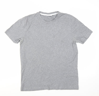 Calvin Klein Men's Grey Crew Neck Cotton T-Shirt M