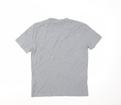 Calvin Klein Men's Grey Crew Neck Cotton T-Shirt M