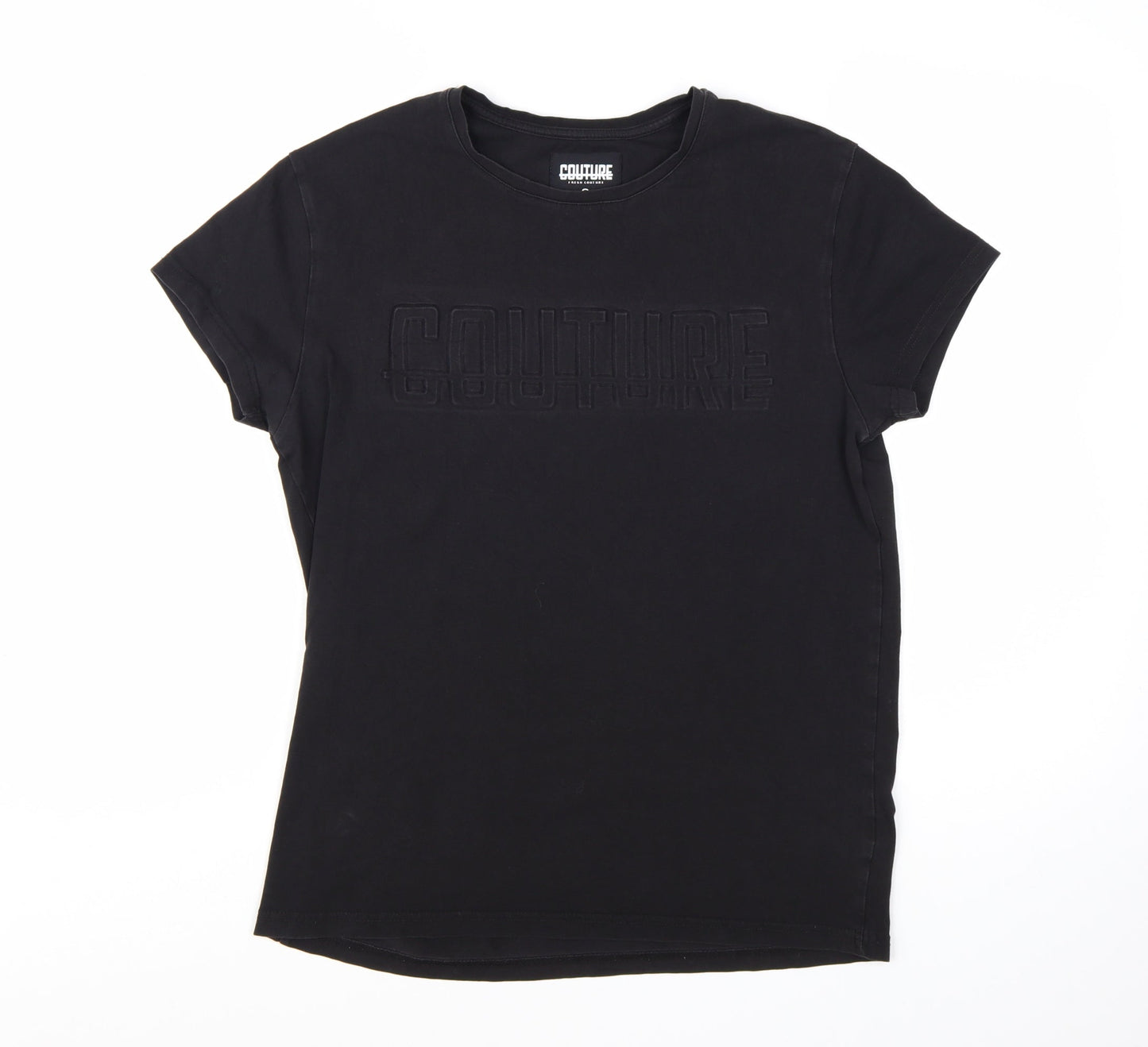 Fresh Couture Men's Black Short Sleeve Crew Neck T-Shirt Size S
