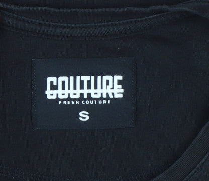 Fresh Couture Men's Black Short Sleeve Crew Neck T-Shirt Size S