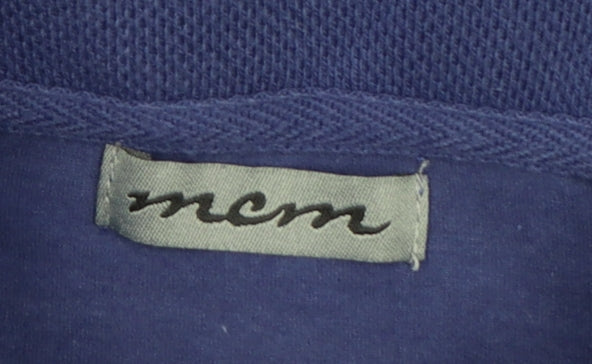 MCM Men's Blue Regular Fit Cotton Polo Shirt Size M