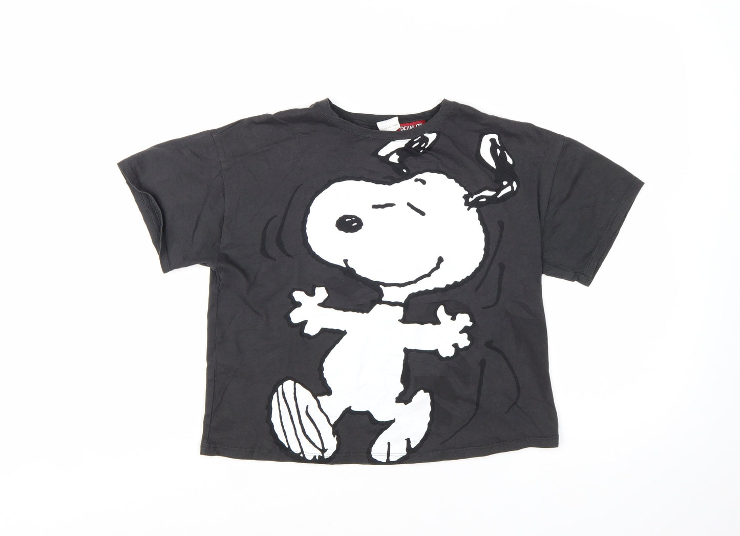 Zara Girls Black Snoopy Peanuts Graphic T-Shirt 13-14 Years