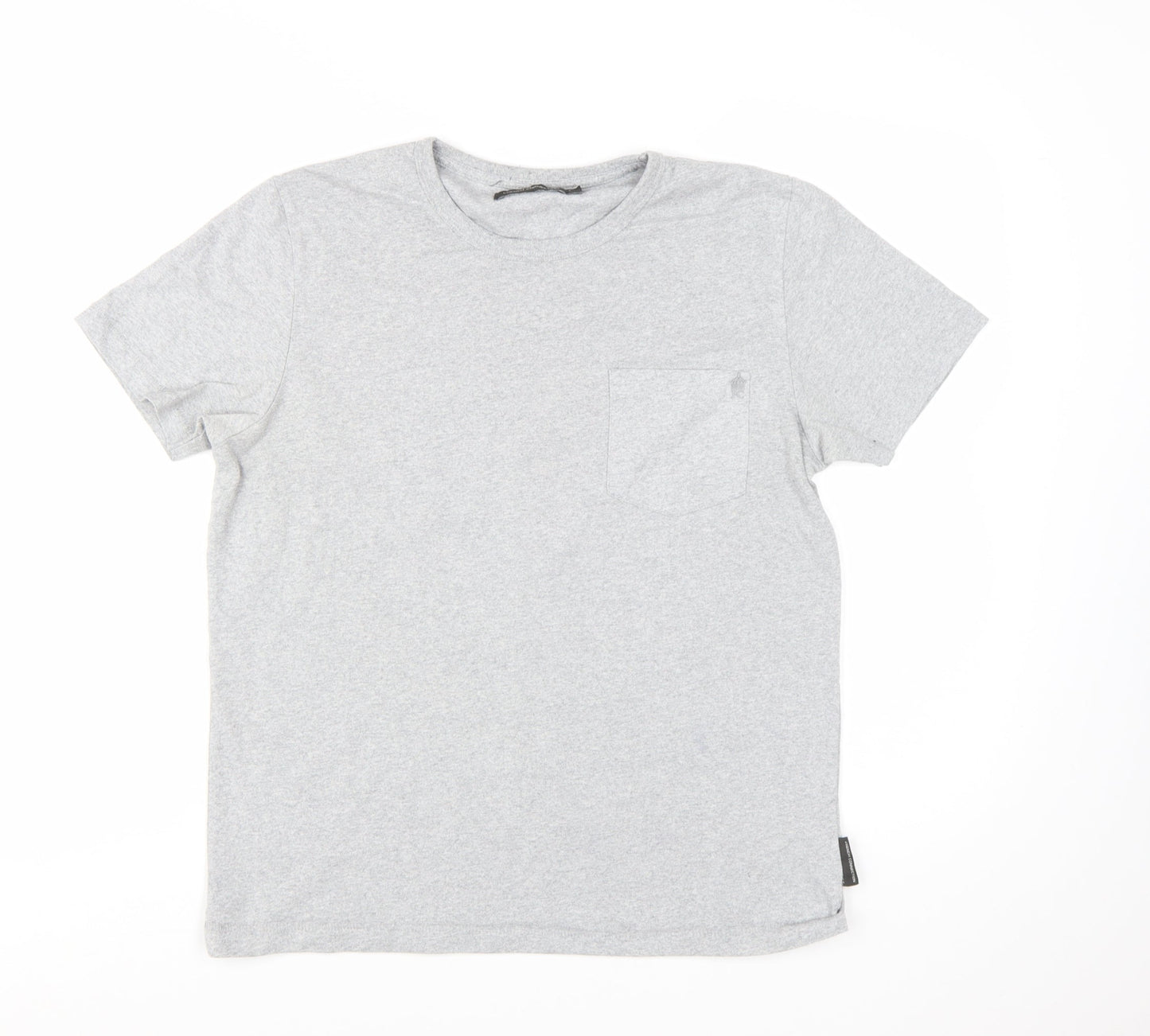French Connection Men's Grey Crew Neck Cotton T-Shirt Size L