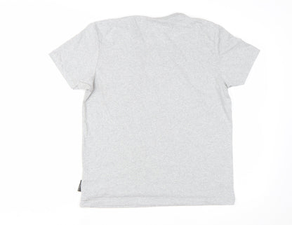 French Connection Men's Grey Crew Neck Cotton T-Shirt Size L
