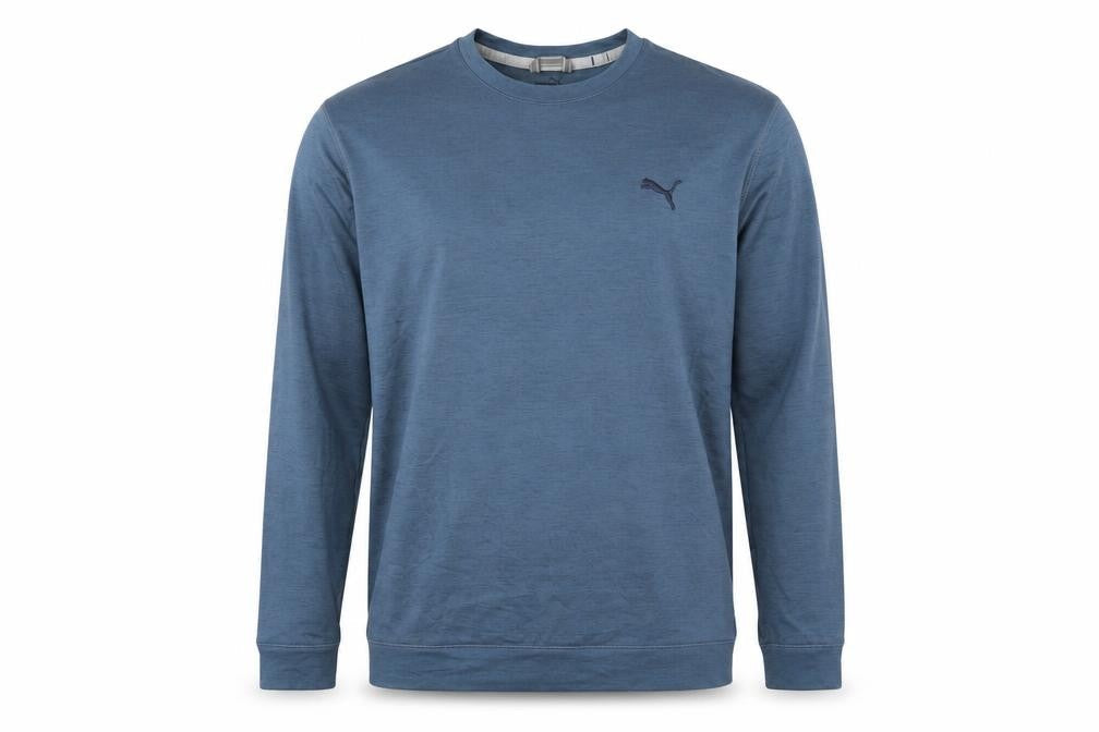 Puma Men's Blue Crew Neck Pullover Sweatshirt Size L