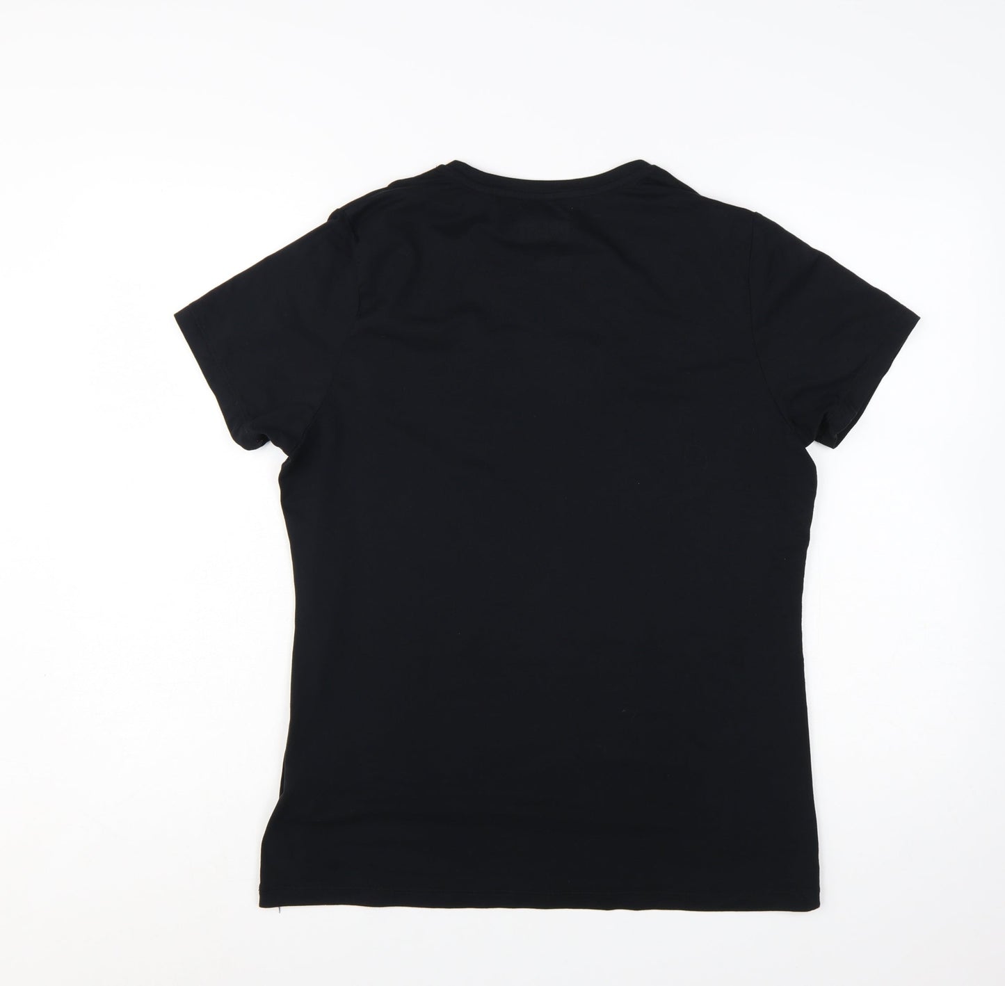 Nike Womens Black Dri-FIT Slim Fit V-Neck Activewear T-Shirt XL