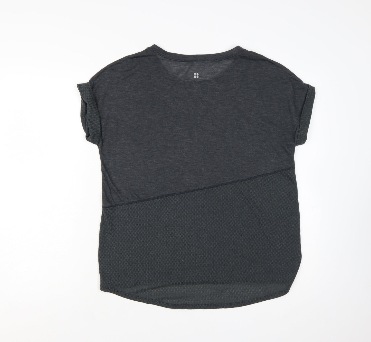 Sweaty Betty Women Grey M Regular Fit Mesh Panel T-Shirt
