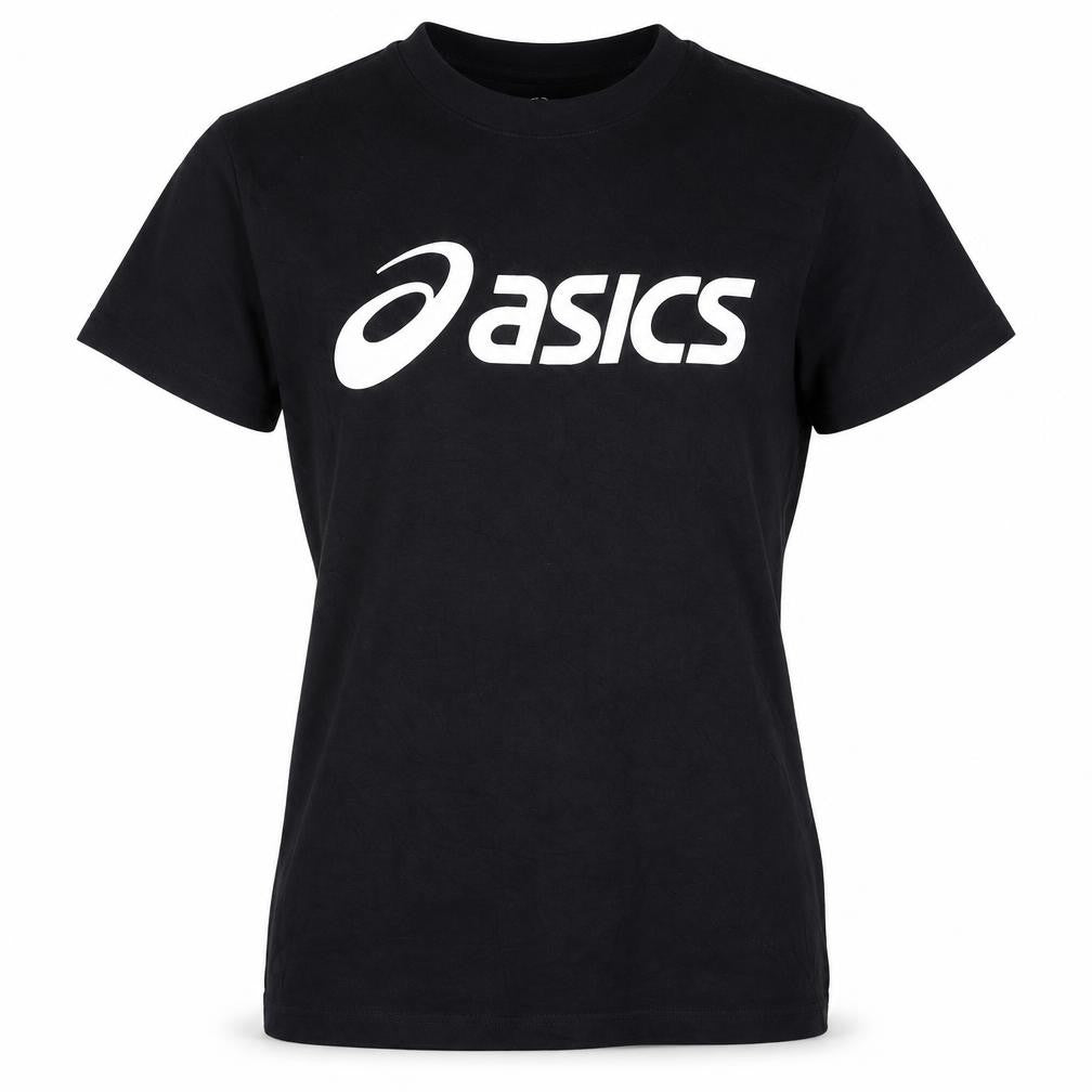 Asics Womens Black Small Basic Sports Logo Cotton T-Shirt