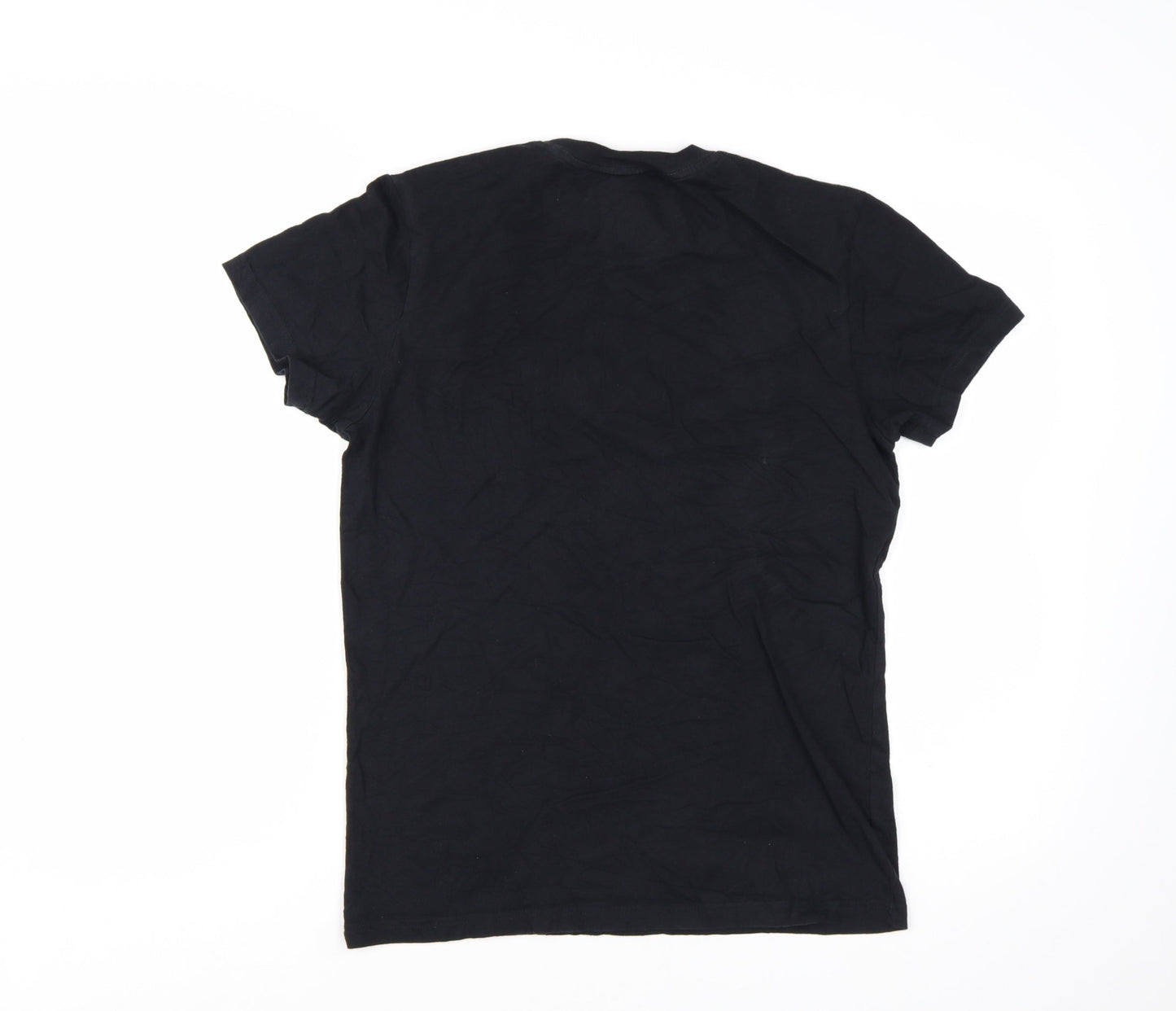 ASICS Womens Black Small Basic Sports Logo Cotton T-Shirt