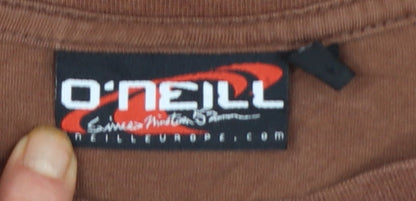O'Neill Men's Brown Graphic Print Cotton T-Shirt Size M