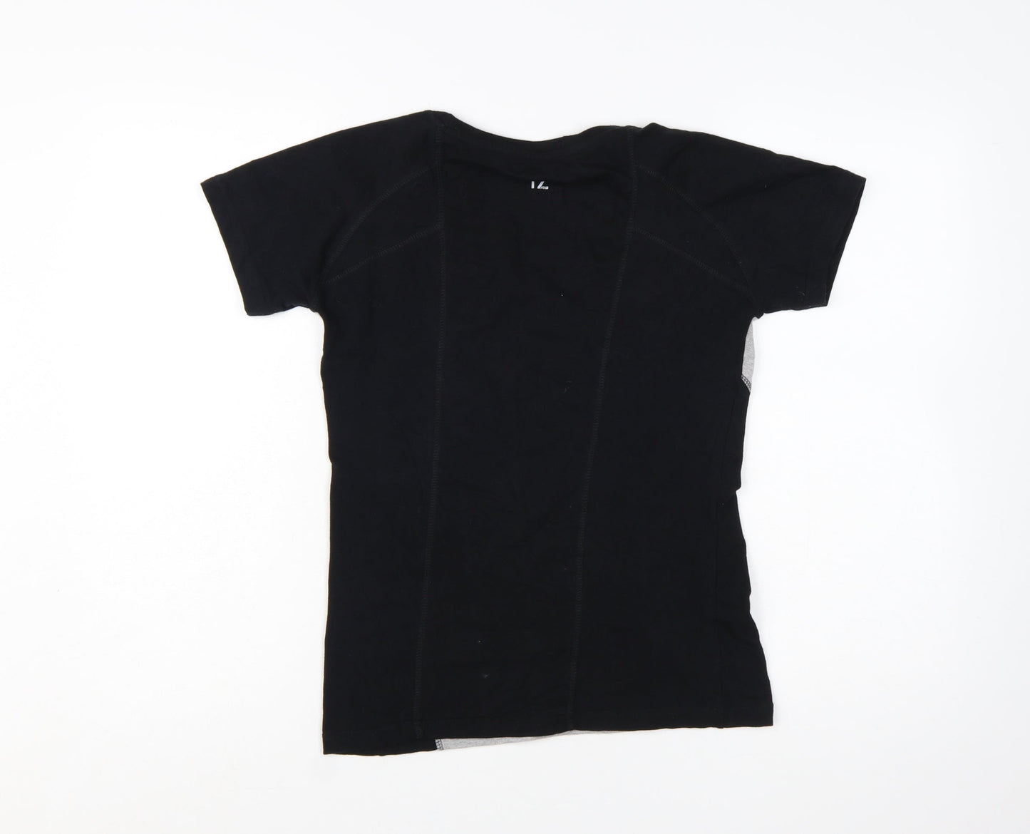 Training Zone Womens Grey Black Pink Activewear T-Shirt Size 10