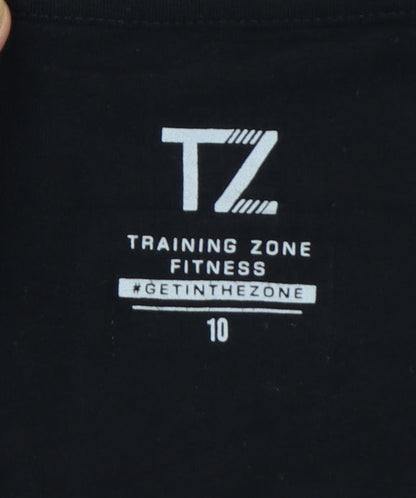 Training Zone Womens Grey Black Pink Activewear T-Shirt Size 10