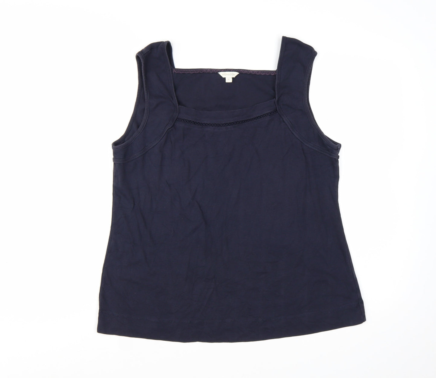 Monsoon Women’s Blue Cotton Jersey Tank Top Size XL
