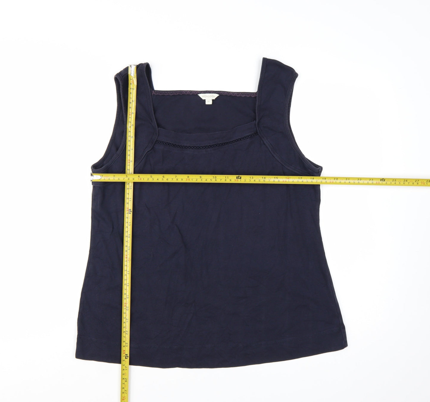 Monsoon Women’s Blue Cotton Jersey Tank Top Size XL
