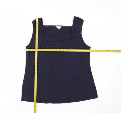 Monsoon Women’s Blue Cotton Jersey Tank Top Size XL