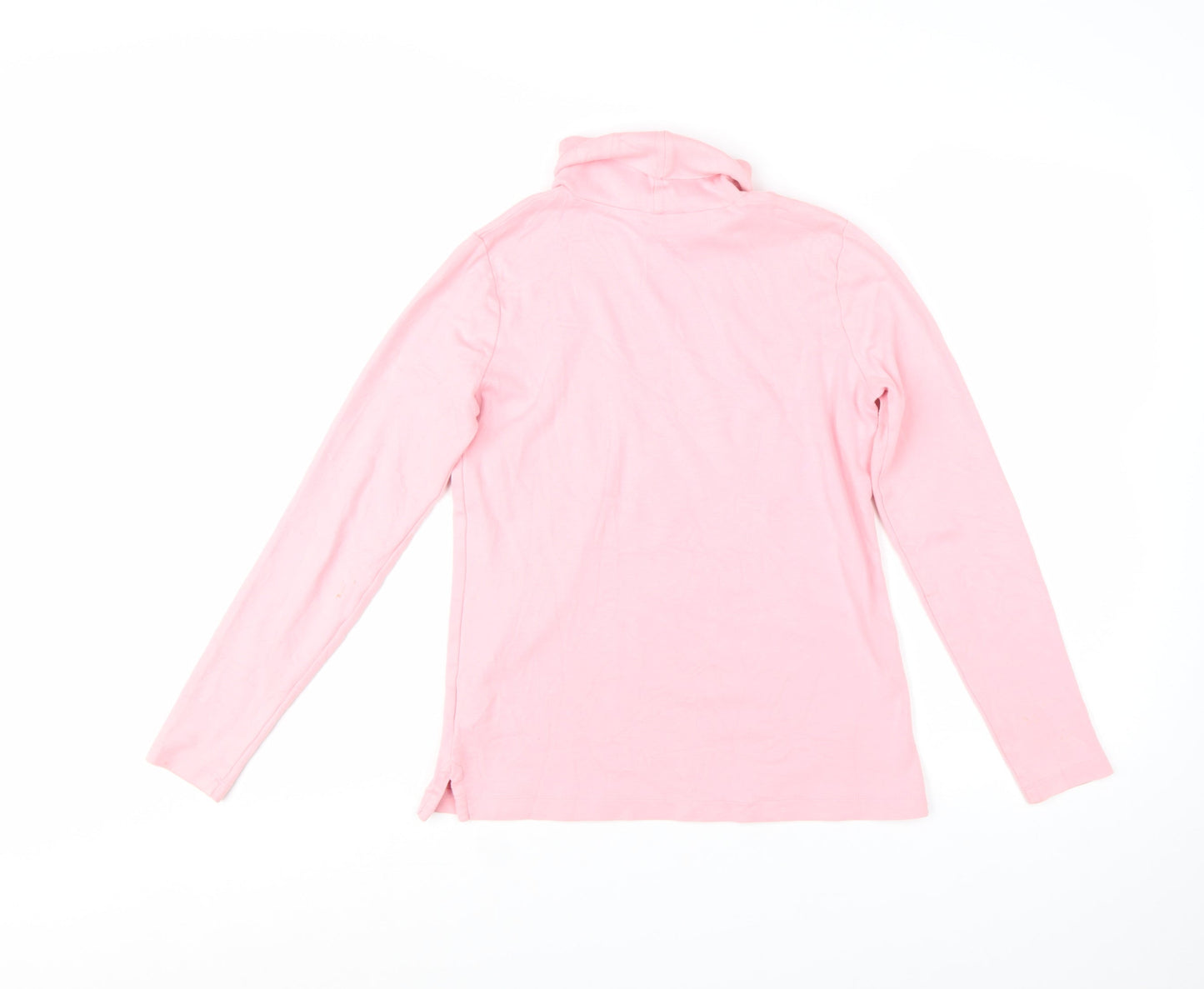 Lands' End Women’s Pink Roll Neck Long Sleeve T-Shirt Size L