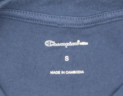 Champion Men's Blue Logo Crew Neck Short Sleeve T-Shirt Size S