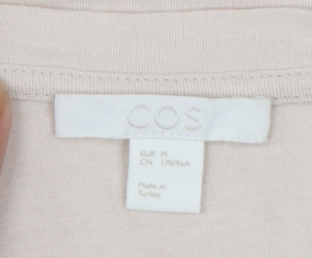 COS Womens Beige Basic Short Sleeve Cotton T-Shirt Size 12
