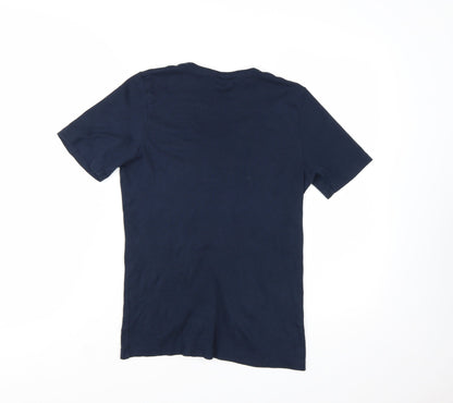 Cotton Traders Women’s Blue Size 10 Button-Up Short Sleeve Top